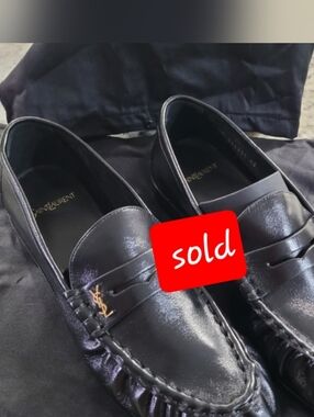Saint Laurent Le Loafer 15 Moccasin Black Size 43 Cassandre Penny Loafers